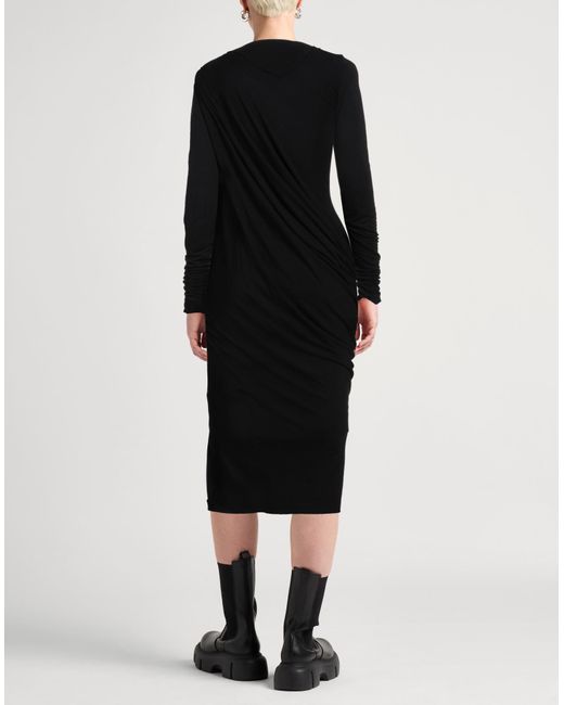 Rick Owens Black Midi-Kleid