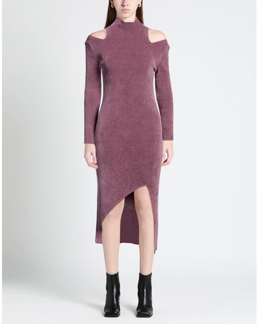 Just Cavalli Purple Midi Dress