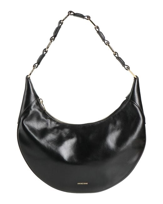 Anine Bing Black Shoulder Bag Leather