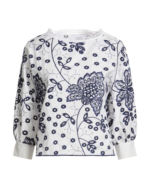 Alpha Studio White Top Cotton, Elastane
