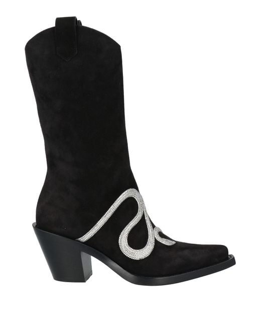 Rene Caovilla Black Ankle Boots