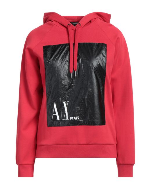 Armani exchange outlet red sweatshirt