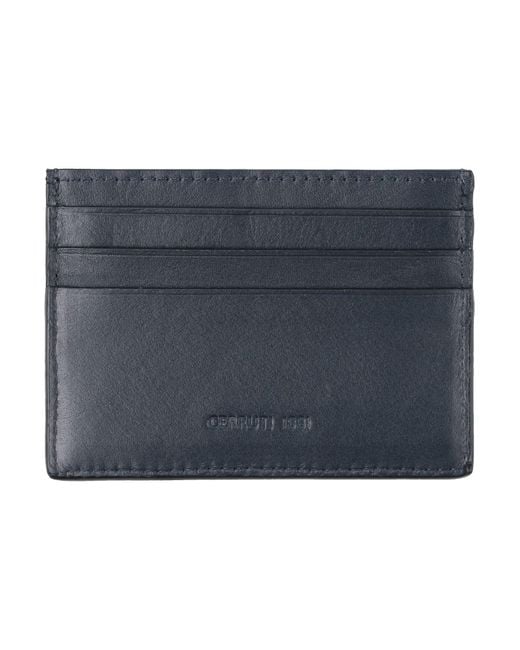 Cerruti 1881 Blue Midnight Cardholder Cow Leather for men