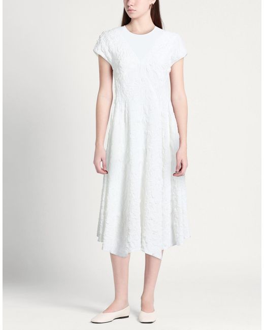 High White Midi Dress
