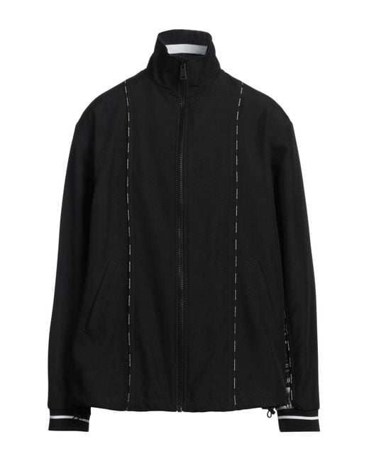Versace Jeans Couture Black Jacket Polyester, Cotton, Polyamide, Elastane for men
