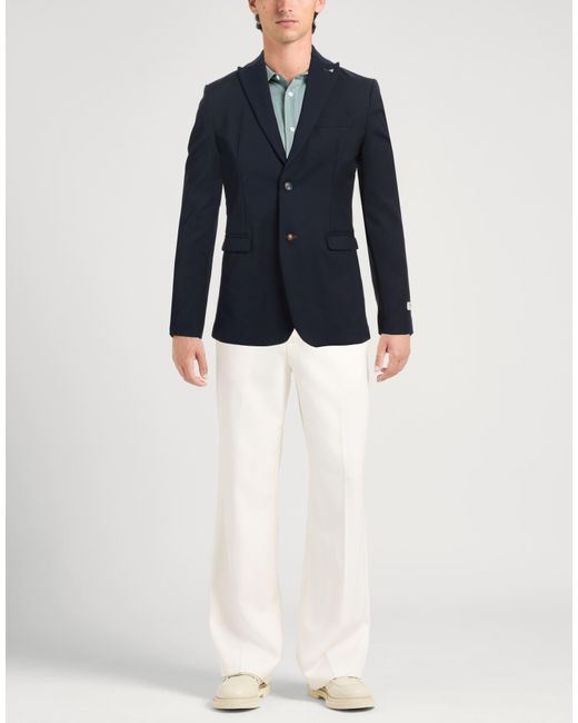 Berna Blue Blazer Cotton, Polyamide, Elastane for men