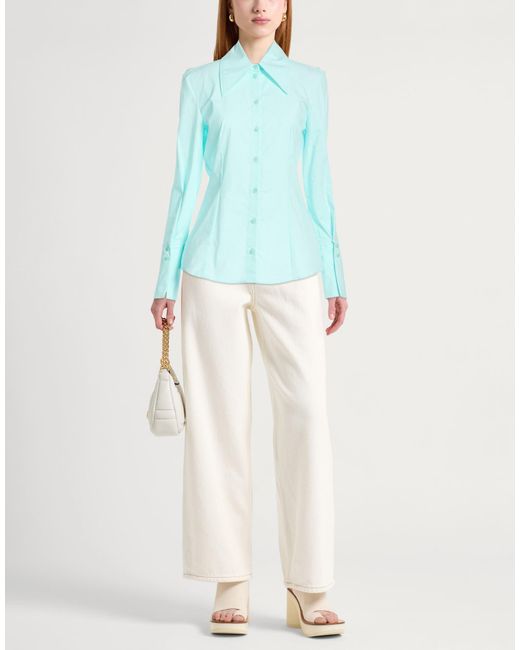 Patrizia Pepe Blue Sky Shirt Cotton, Elastane