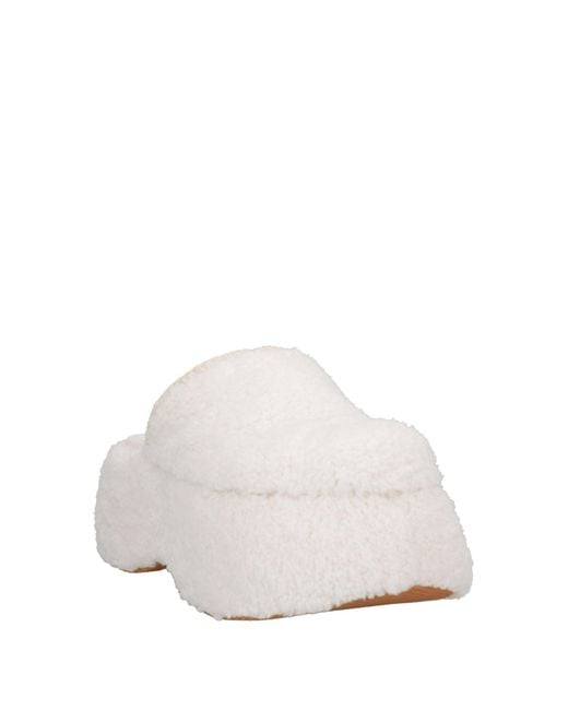 Mou White Mules & Clogs