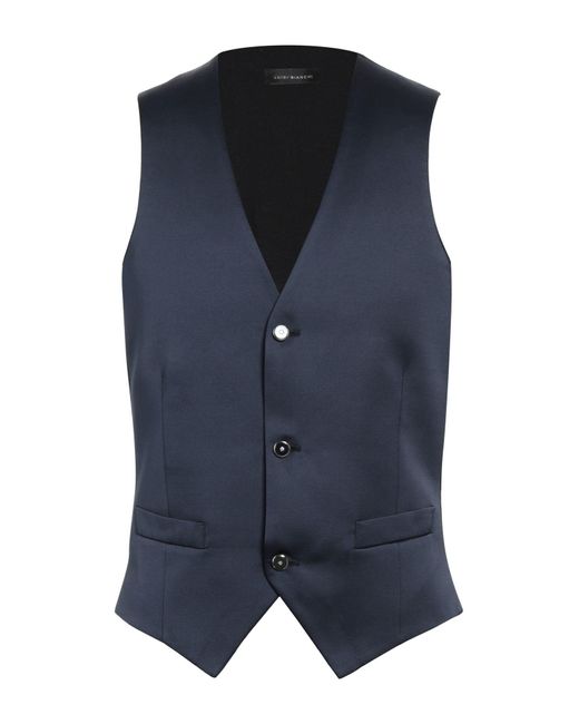 Luigi Bianchi Blue Tailored Vest for men