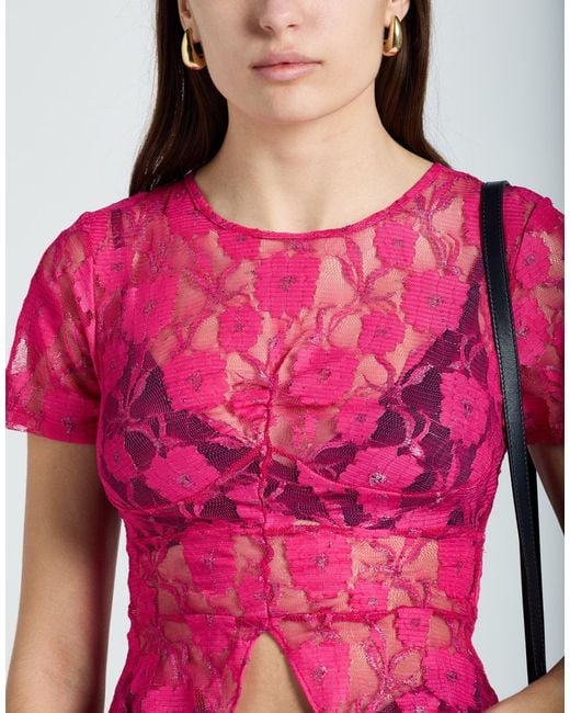 Collina Strada Pink Top Polyester, Elastane