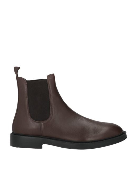 Antica Cuoieria Brown Dark Ankle Boots Leather for men
