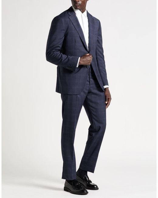 Boglioli Blue Suit Virgin Wool for men