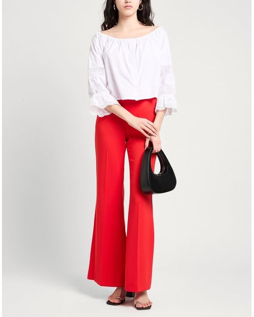 Ottod'Ame Red Pants Polyester