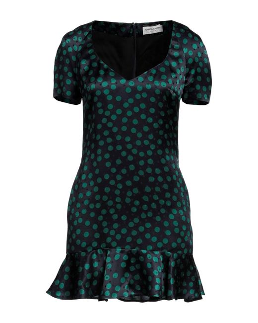 Saint Laurent Green Mini Dress