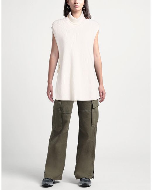 Purotatto White Ivory Turtleneck Cashmere