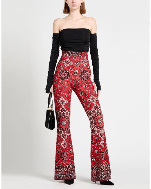 Moschino Red Pants Viscose, Polyamide