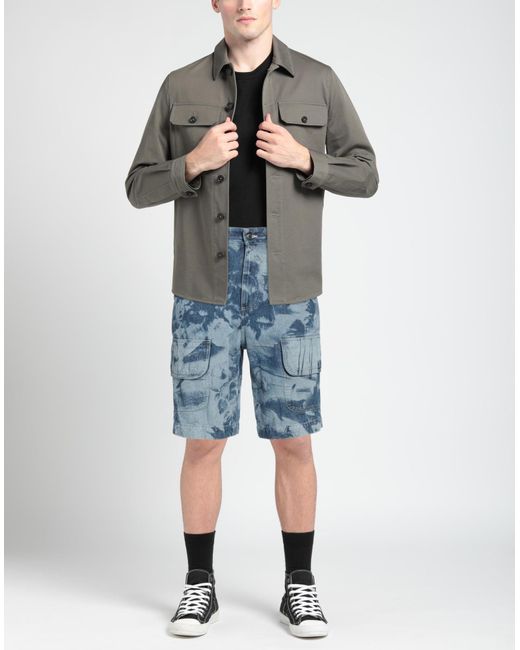 MSGM Blue Denim Shorts for men