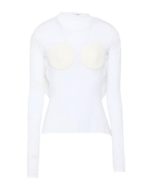Jean Paul Gaultier White Top Viscose, Elastane, Polyester, Polyurethane