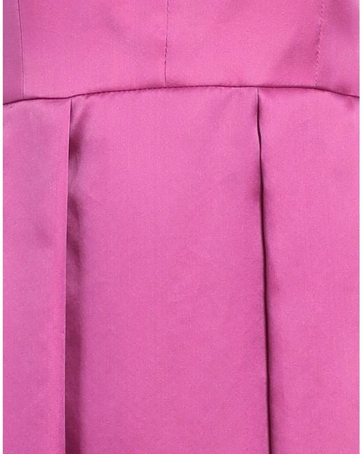 Fely Campo Pink Plum Midi Dress Triacetate