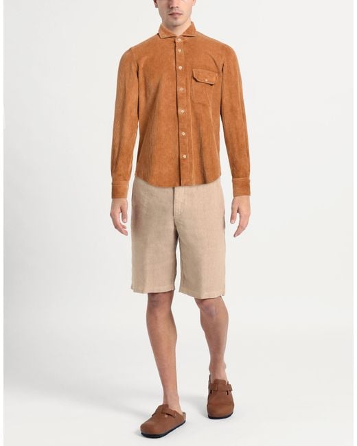Finamore 1925 Brown Shirt Cotton for men