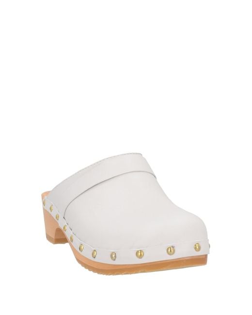 MyChalom White Mules & Clogs