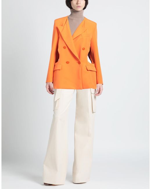Hevò Orange Blazer Polyester, Elastane