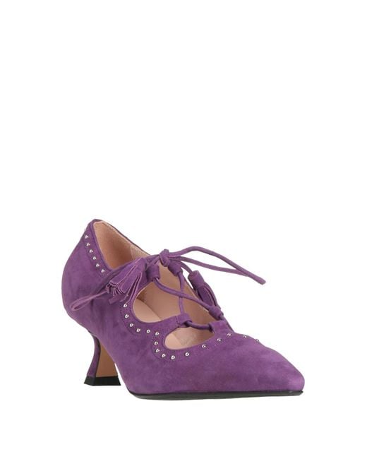 Anna F. Purple Pumps Leather
