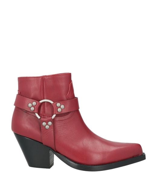 Sonora Boots Red Ankle Boots Leather