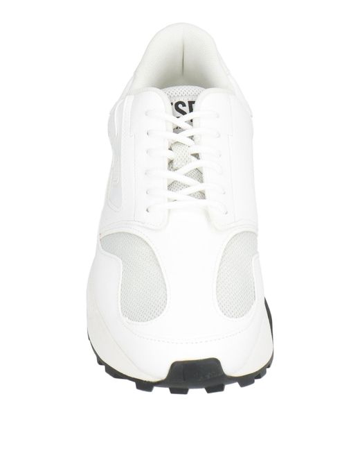 DIESEL White Sneakers Polyester, Polyurethane for men