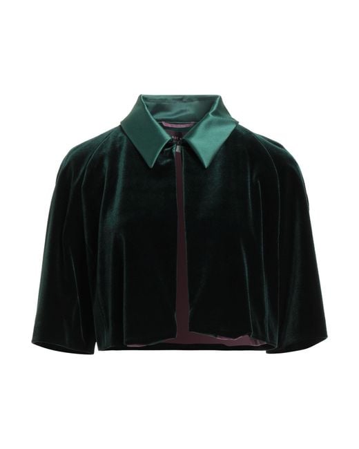 Talbot Runhof Green Dark Jacket Polyester, Elastane
