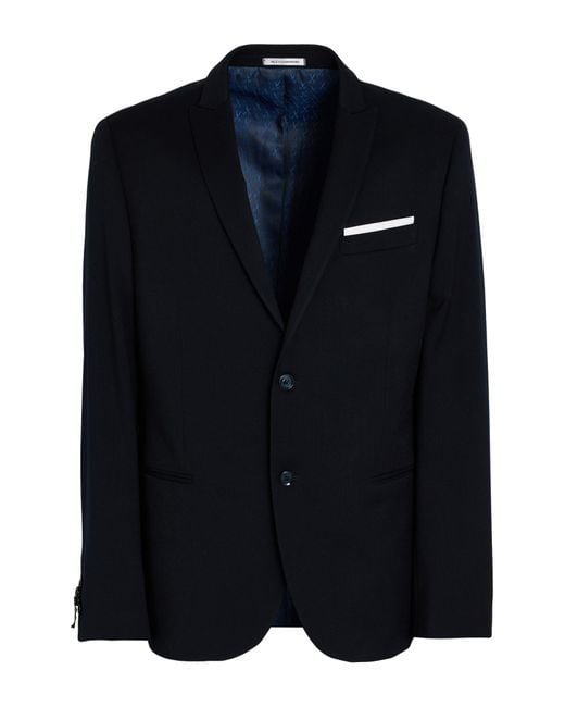 Daniele Alessandrini Blue Blazer Polyester, Viscose, Elastane for men