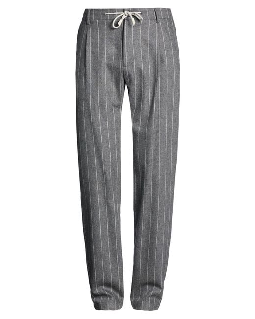 Eleventy Gray Pants Wool, Cashmere, Elastane for men