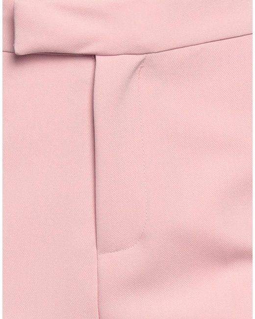 Isabelle Blanche Pink Pants Polyester, Viscose, Elastane