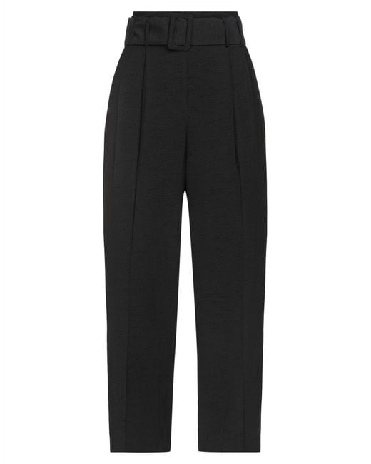 Sandro Black Pants Viscose, Polyamide