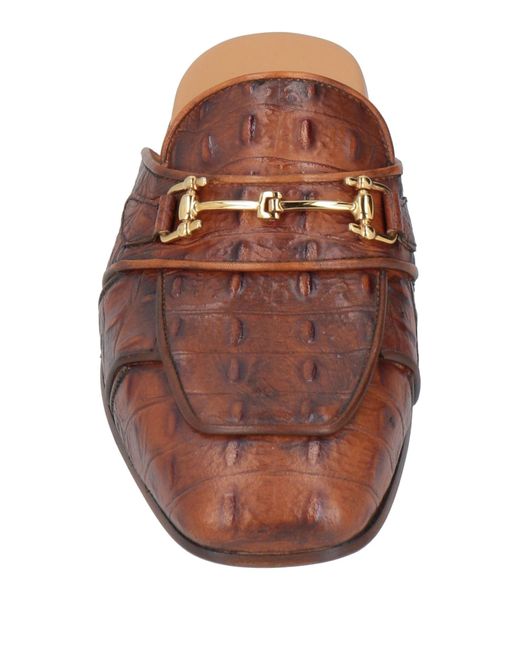 MICH SIMON Brown Mules & Clogs Leather for men