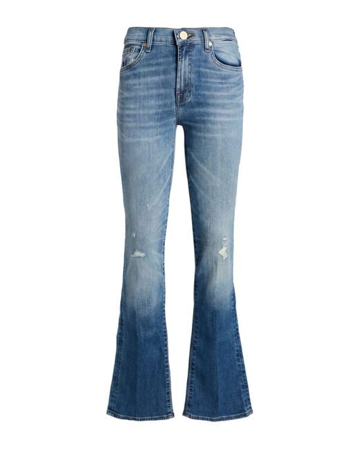 7 For All Mankind Blue Jeans Cotton, Elastane