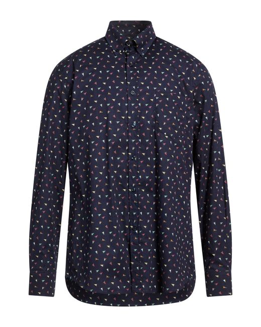 Paul & Shark Blue Midnight Shirt Cotton, Elastane for men