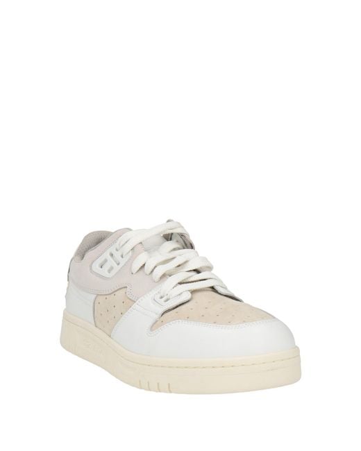 Acne White Light Sneakers Leather for men