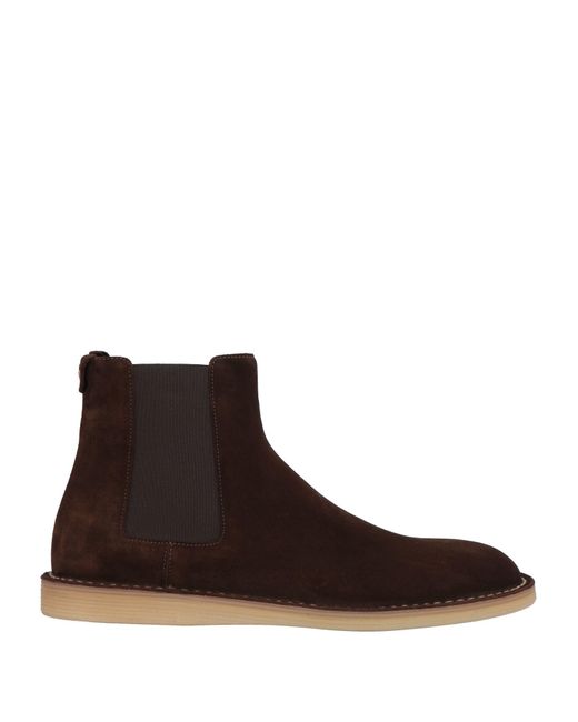 Dolce & Gabbana Brown Ankle Boots Calfskin for men