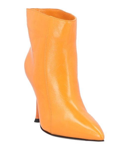 ALEVI Orange Ankle Boots