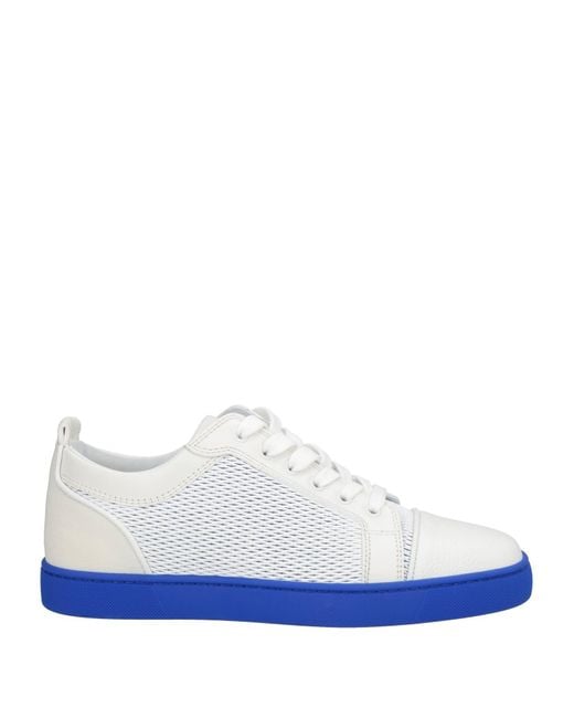 Christian Louboutin White Sneakers Leather, Textile Fibers for men