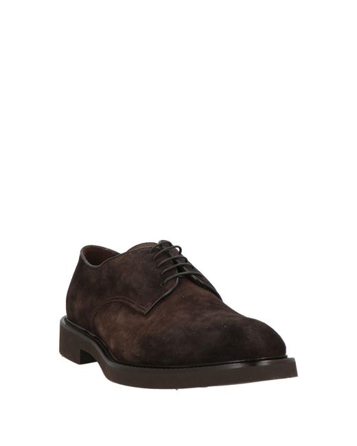 Doucal's Brown Lace-Up Shoes Leather for men