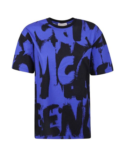 T-shirt di Alexander McQueen in Blue