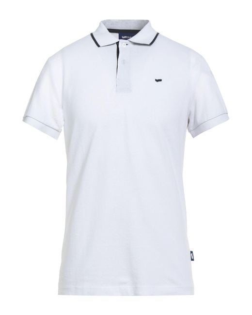 Gas White Polo Shirt Cotton, Elastane for men