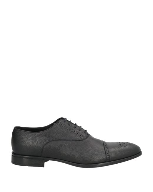 Doucal's Gray Lace-Up Shoes Leather for men