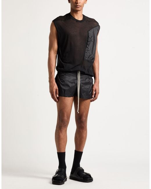 Rick Owens Black Shorts & Bermuda Shorts Polyamide for men