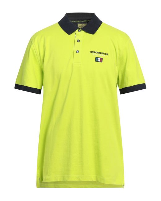 Aeronautica Militare Green Polo Shirt for men