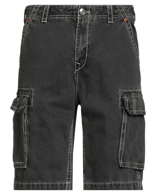 True Religion Gray Denim Shorts for men
