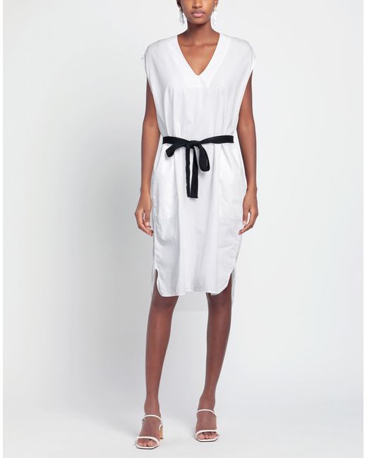 Scaglione White Midi Dress