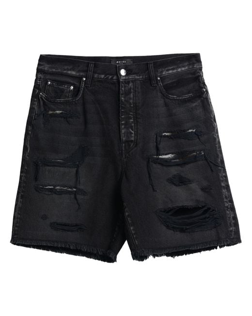 Amiri Black Denim Shorts for men